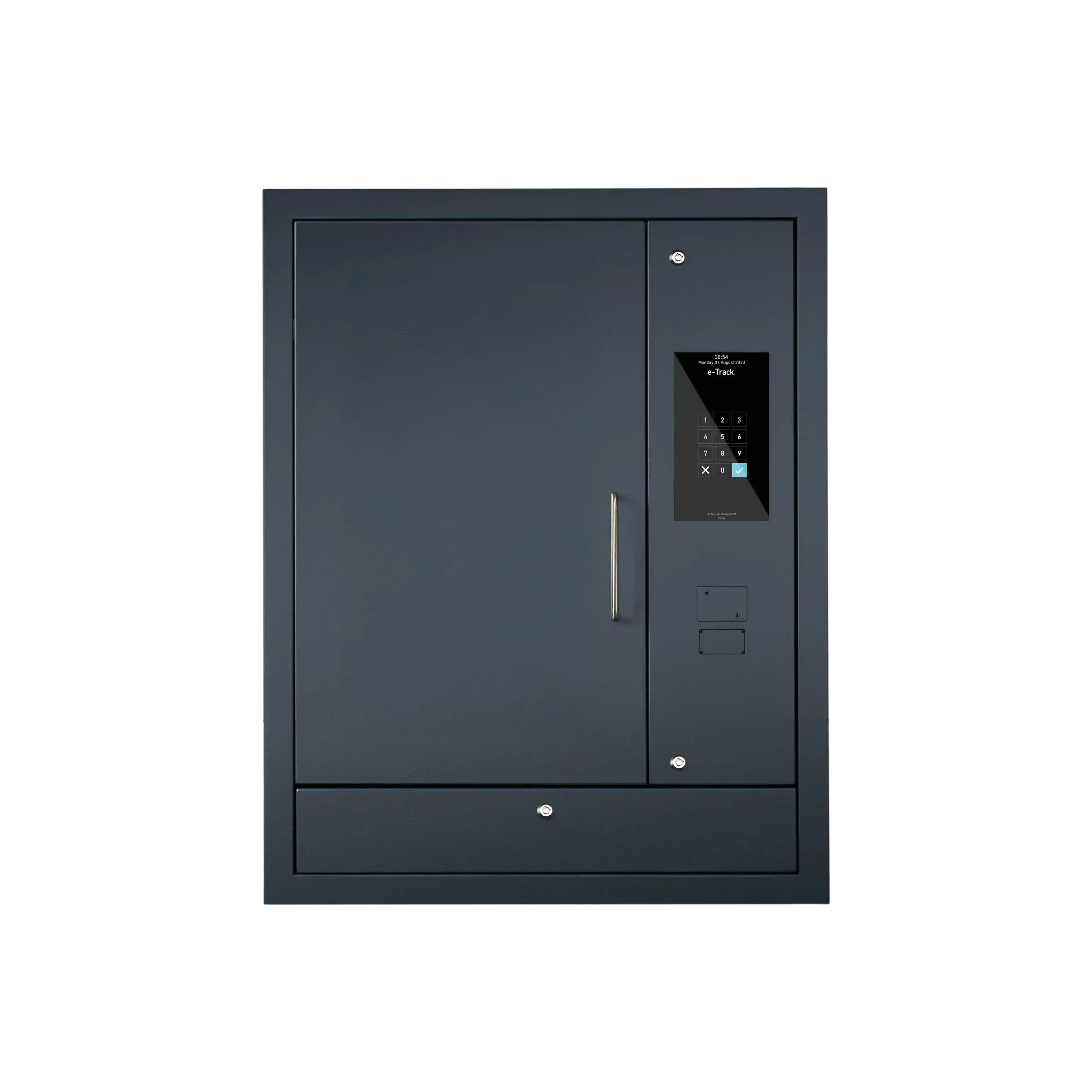 Solid steel door