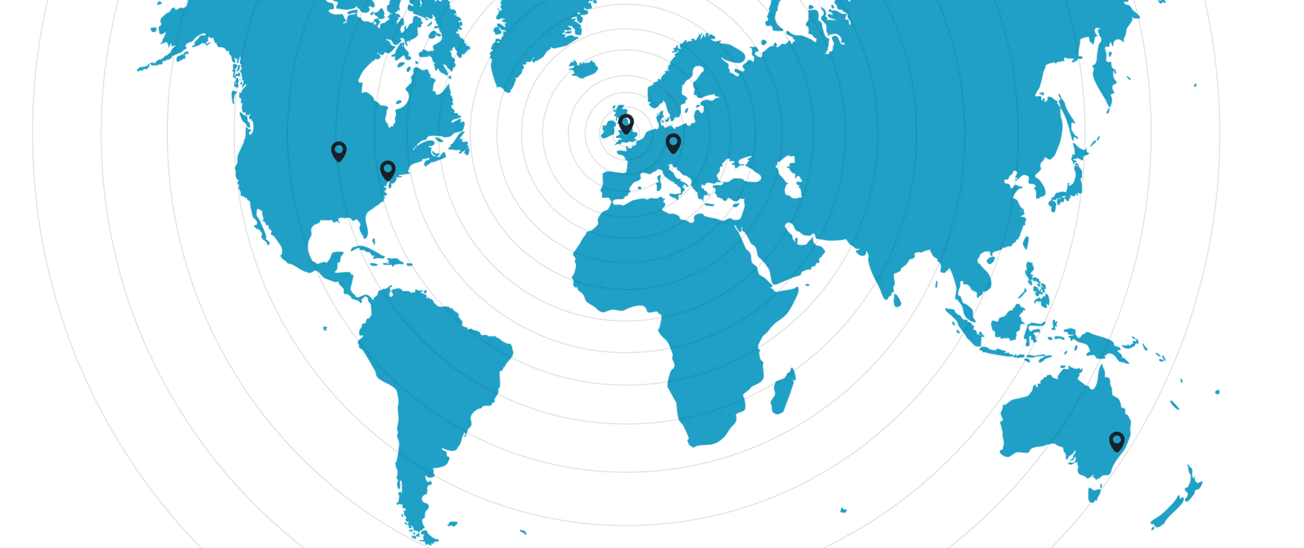 e-Track global reach map