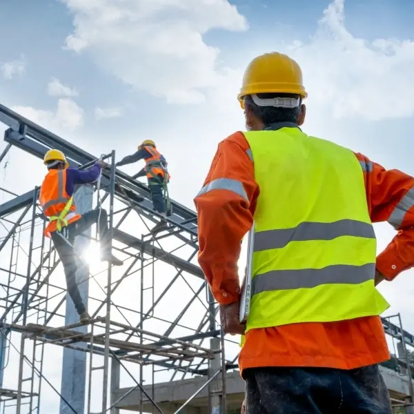 Site inspector overseeing work