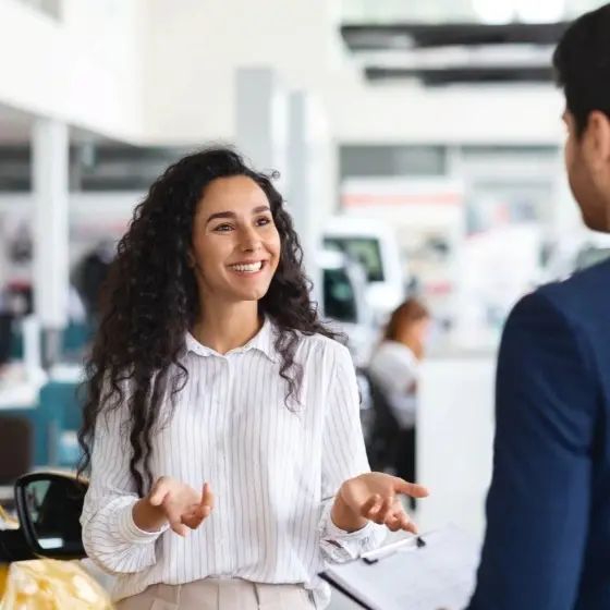 Customer about to test drive a vehicle