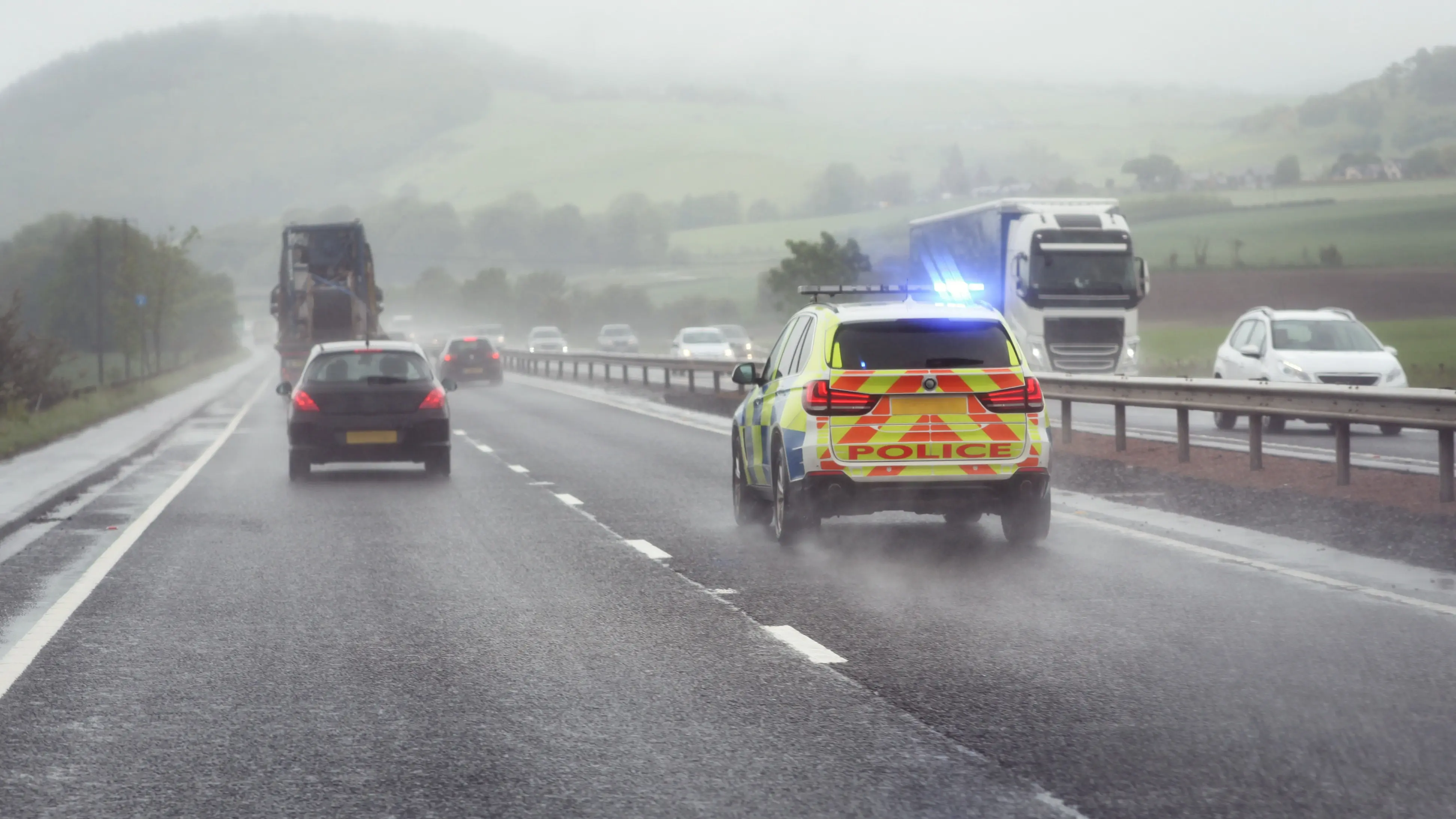 Police Car on the Motorway
