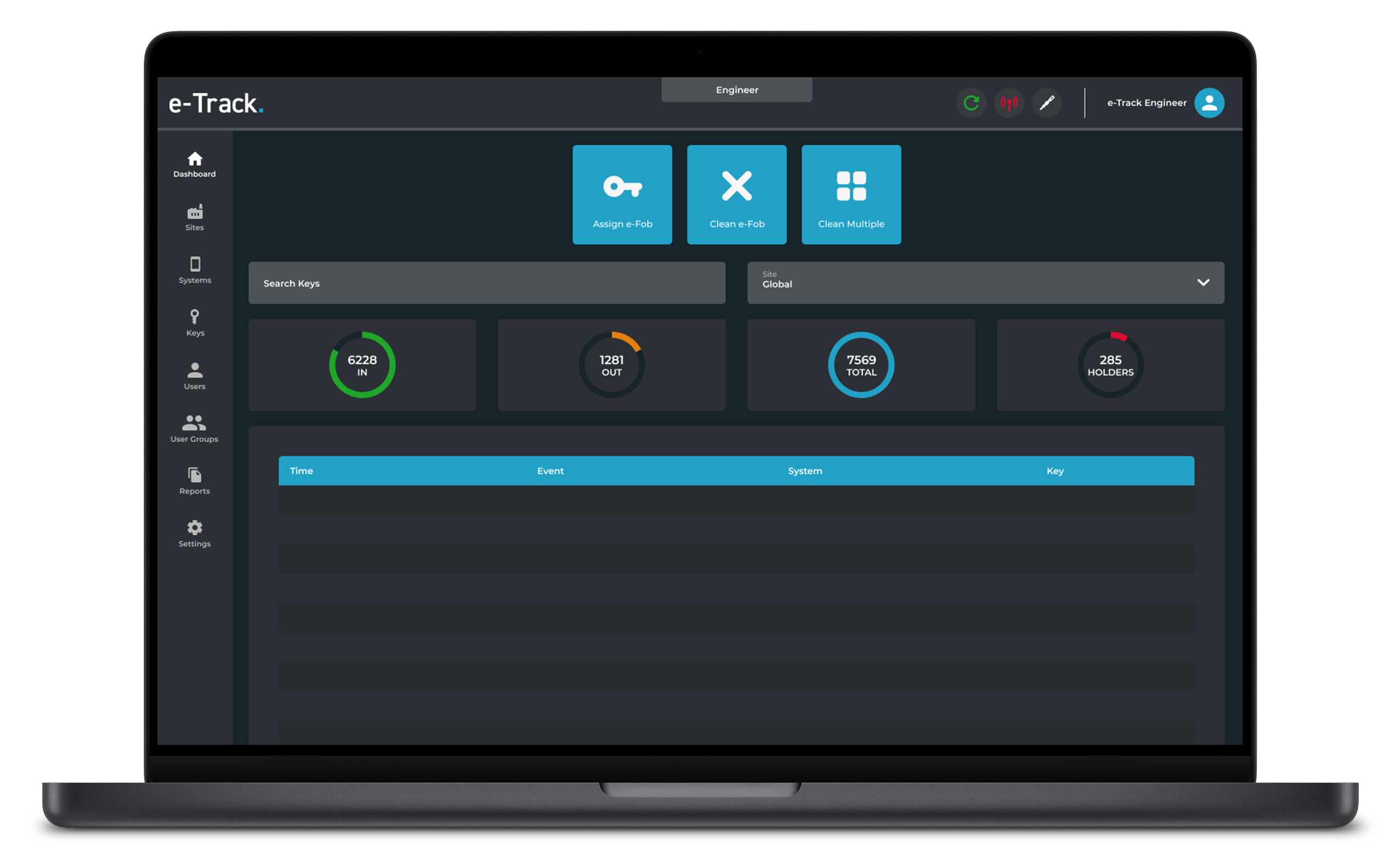 eTrack App Screenshot
