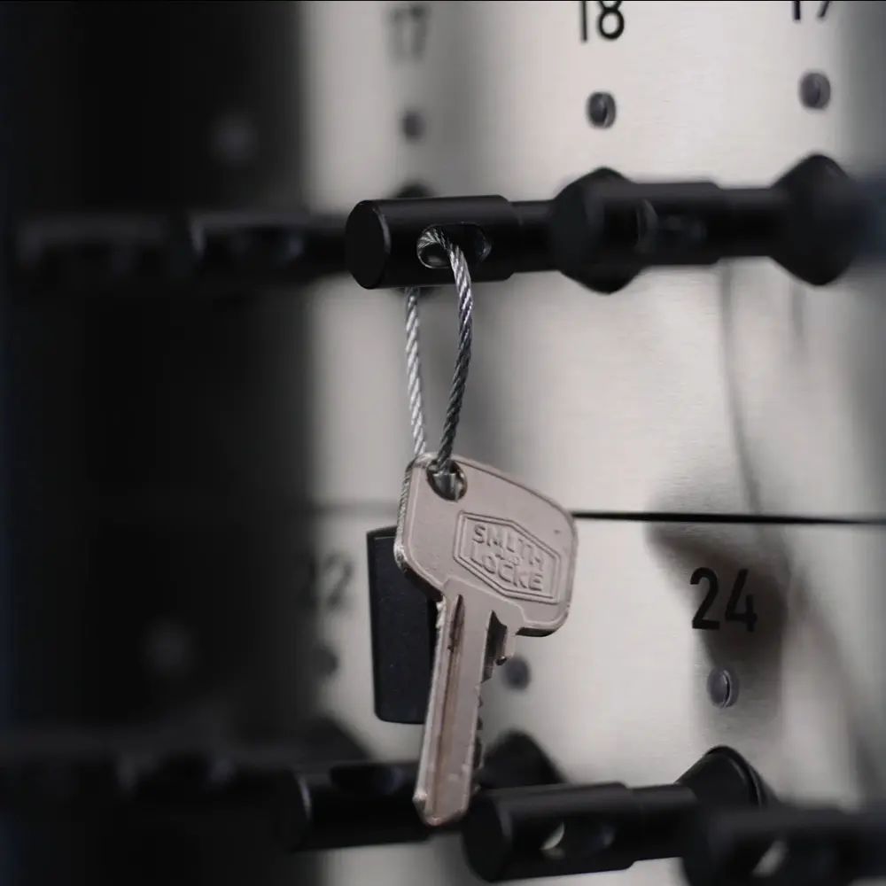 e-Track e fob with key inside the intelligent key cabinet