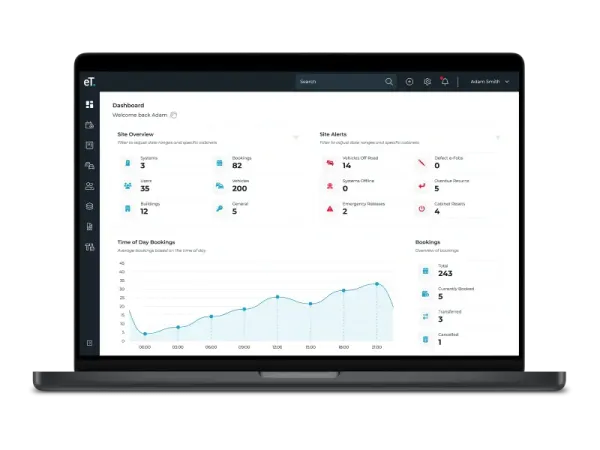 e-Track web software that helps with key tracking and security