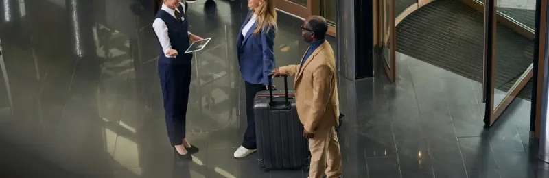 Picture of Customers at a hotel reception