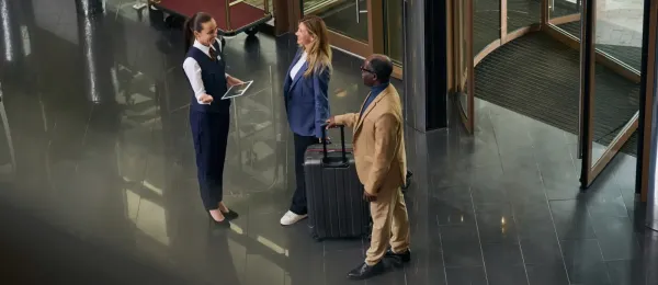 Picture of Customers at a hotel reception