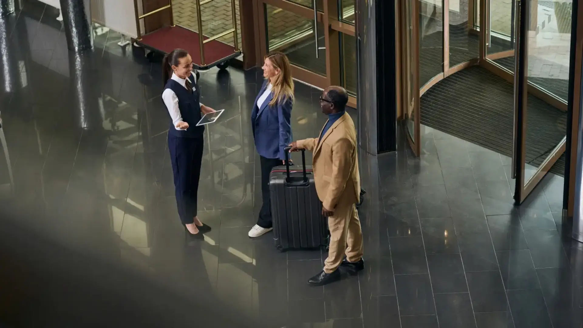Picture of Customers at a hotel reception