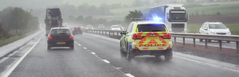 Police Car on the Motorway