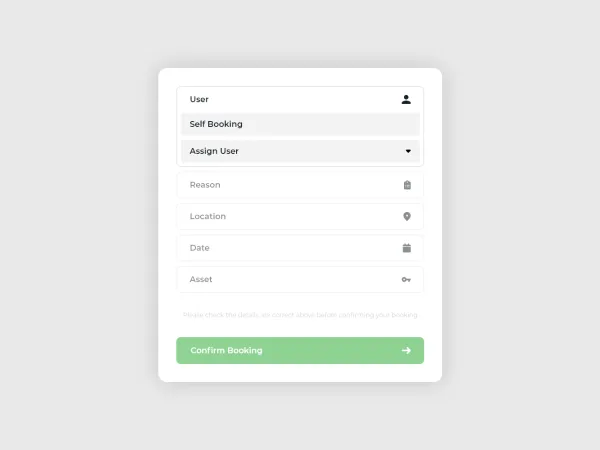 Bookings module screen of e-Track v4 software