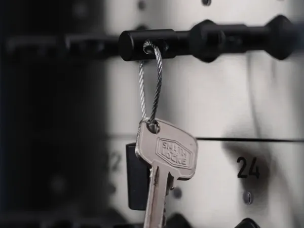 e-Track e fob with key inside the intelligent key cabinet