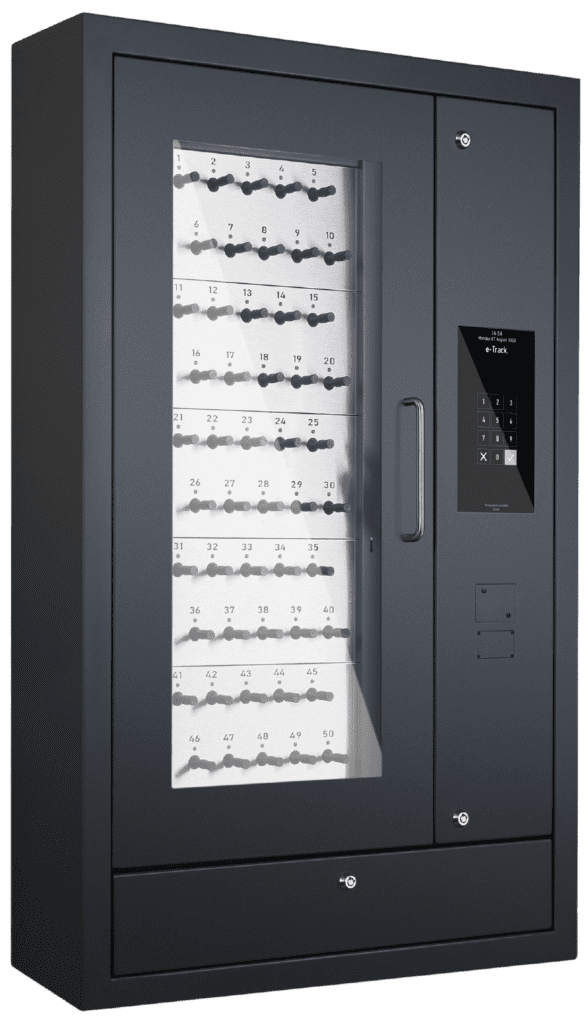 e50 electronic key cabinet with polycarbonate door